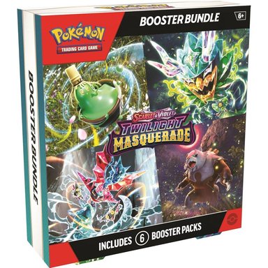 JUEGO DE CARTAS POKÉMON TCG SCARLET Y VIOLET TWILIGHT MASQUERADE BOOSTER PACK (INGLÉS)
