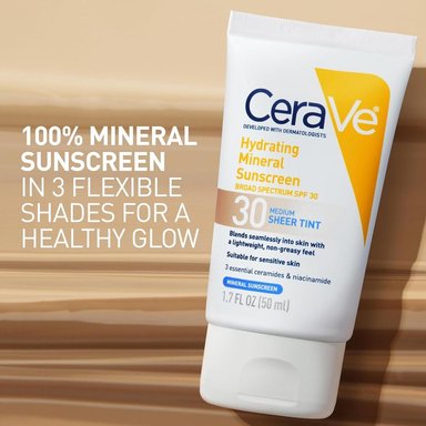 PROTECTOR SOLAR MINERAL HIDRATANTE CERAVE DE 1.7 OZ / 50 ML - 2
