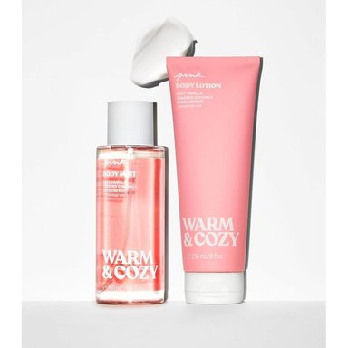 SET WARM Y COZY MIST Y LOTION VICTORIA SECRET PINK MUJER 2PZS - 3