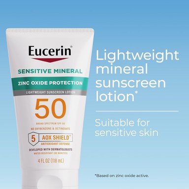 EUCERIN SUN SENSITIVE SPF 50 PROTECTOR SOLAR CON ZINC 4 OZ / 118 ML - 2