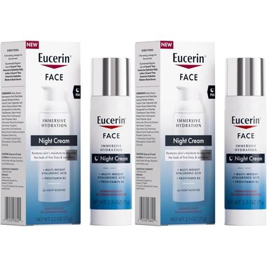 PACK 2 EUCERIN CREMA FACIAL DE NOCHE HIDRATANTE INTENSIVA 2.5 OZ / 71 GR - 1
