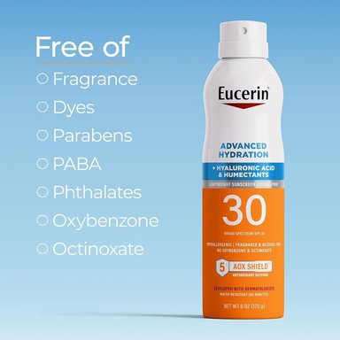 EUCERIN SUN ADVANCED HYDRATION SPF 30 PROTECTOR SOLAR EN SPRAY 6 OZ / 170 GR - 6