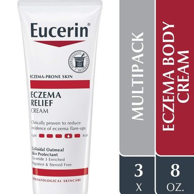 PACK 3 EUCERIN CREMA ALIVIO DEL ECCEMA PARA PIEL SENSIBLE 8 OZ / 237 ML - 4