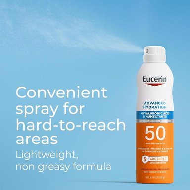 EUCERIN SUN ADVANCED HYDRATION SPF 50 PROTECTOR SOLAR EN SPRAY 6 OZ / 170 GR - 4