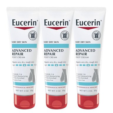PACK 3 EUCERIN CREMA REPARADORA PARA PIES Y TALONES SECOS 3 OZ / 85 G - 1