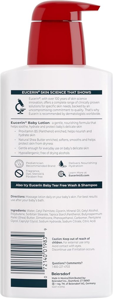 EUCERIN BABY LOCIÓN HIDRATANTE PARA BEBÉS 13.5 OZ / 400 ML - 7