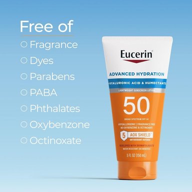 EUCERIN SUN ADVANCED HYDRATION SPF 50 LOCIÓN PROTECTORA SOLAR 5 OZ / 150 ML - 6