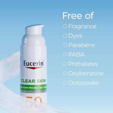 EUCERIN SUN CLEAR SKIN SPF 50 LOCIÓN SOLAR FACIAL PARA PIEL GRASA 2.5 FL OZ / 75 ML - 6