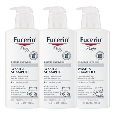 PACK 3 EUCERIN BABY CHAMPÚ Y GEL DE BAÑO 13.5 OZ / 400 ML - 1