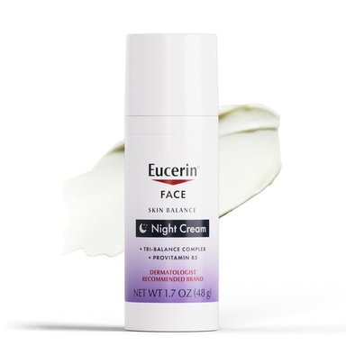 EUCERIN SKIN BALANCE CREMA FACIAL DE NOCHE PARA PIEL SENSIBLE 1.7 OZ / 48 GR - 1