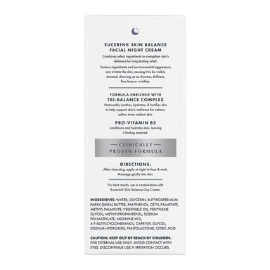 EUCERIN SKIN BALANCE CREMA FACIAL DE NOCHE PARA PIEL SENSIBLE 1.7 OZ / 48 GR - 3