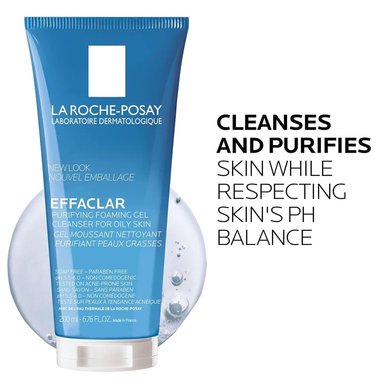 GEL LIMPIADOR ESPUMOSO PIEL GRASA EFFACLAR LA ROCHE-POSAY 6.76 OZ / 200 ML - 3