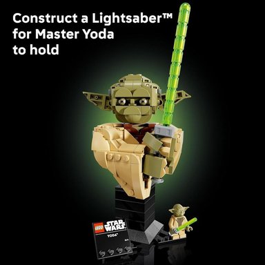 LEGO STAR WARS : BUSTO DE YODA CON SABLE DE LUZ 75438 - 4