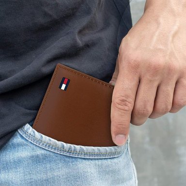 BILLETERA TOMMY HILFIGER PROTERCTION TAN HOMBRE - 2
