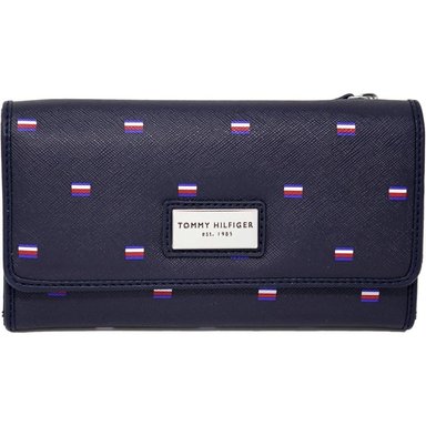 BILLETERA TOMMY HILFIGER MULTICOMPARTIMENTOS BLUE MUJER - 1