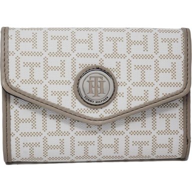 BILLETERA TOMMY HILFIGER LONA LOGO WHITE MUJER - 1
