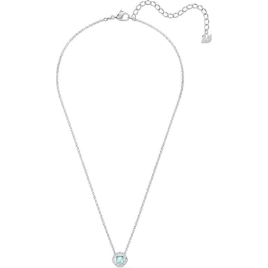 SWAROVSKI COLLAR PENDIENTE ANGELIC SQUARE RODIO | AZUL AGUA - 2
