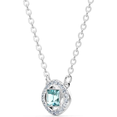 SWAROVSKI COLLAR PENDIENTE ANGELIC SQUARE RODIO | AZUL AGUA - 3