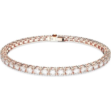 SWAROVSKI PULSERA TENNIS CRISTALES ORO ROSA EXTRA LARGE | ORO ROSA - 1