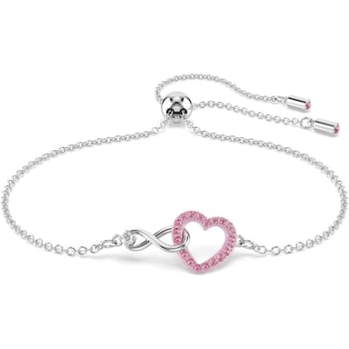 SWAROVSKI PULSERA CORAZÓN INFINITO RODIO | ROSA/PLATEADO - 1