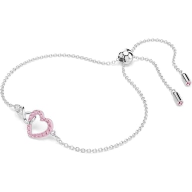 SWAROVSKI PULSERA CORAZÓN INFINITO RODIO | ROSA/PLATEADO - 2