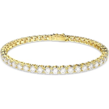 SWAROVSKI PULSERA TENNIS MATRIX ORO LARGE | DORADO - 1
