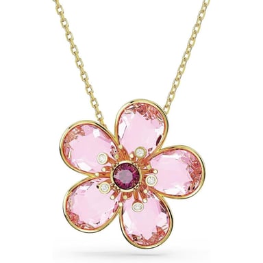 SWAROVSKI COLLAR PENDIENTE FLOR IDYLLIA ORO | ROSA - 1