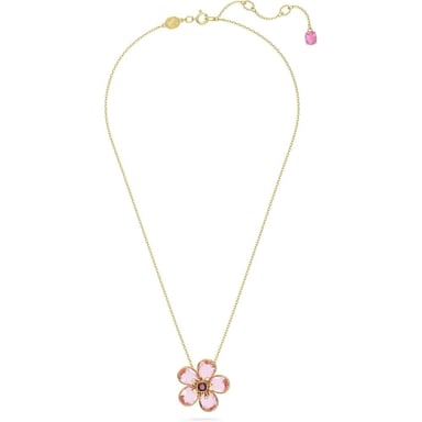 SWAROVSKI COLLAR PENDIENTE FLOR IDYLLIA ORO | ROSA - 2