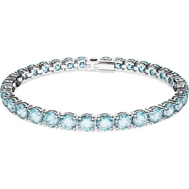 SWAROVSKI PULSERA TENNIS MATRIX RODIO MEDIUM | AZUL - 1
