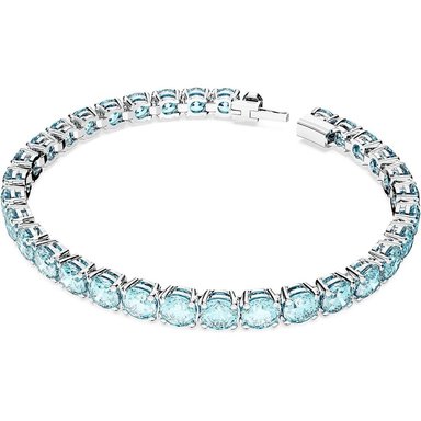SWAROVSKI PULSERA TENNIS MATRIX RODIO MEDIUM | AZUL - 2