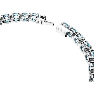 SWAROVSKI PULSERA TENNIS MATRIX RODIO MEDIUM | AZUL - 3