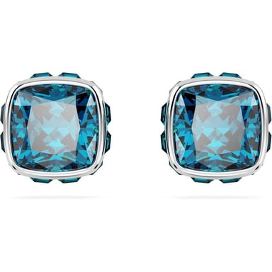 SWAROVSKI ARETES STUD CUADRADO BIRTHSTONE DICIEMBRE RODIO | AZUL - 1