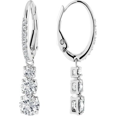 SWAROVSKI ARETES DROP TRILOGY STILLA ATTRACT RODIO | PLATEADO - 2