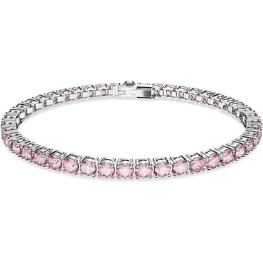 SWAROVSKI PULSERA TENNIS MATRIX RODIO EXTRA LARGE | ROSA - 1