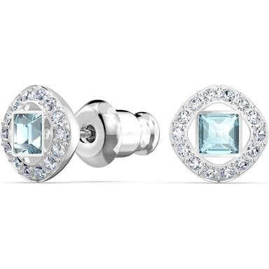 SWAROVSKI ARETES STUD CUADRADO ANGELIC SQUARE RODIO | AGUA - 2