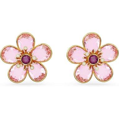 SWAROVSKI ARETES STUD FLOR IDYLLIA ORO | ROSA - 1