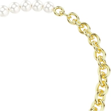 SWAROVSKI PULSERA CORAZÓN PERLA ORO | DORADO/BLANCO - 3