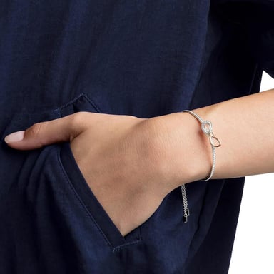 SWAROVSKI PULSERA BANGLE BOW LIFELONG MIXTO ORO ROSA Y RODIO | PLATA - 3