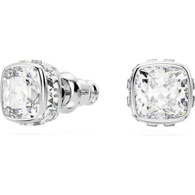 SWAROVSKI ARETES STUD CUADRADO BIRTHSTONE ABRIL RODIO | PLATEADO - 2