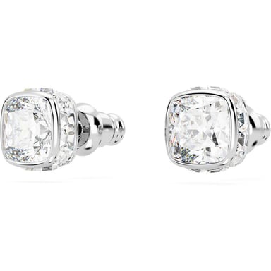 SWAROVSKI ARETES STUD CUADRADO BIRTHSTONE ABRIL RODIO | PLATEADO - 3