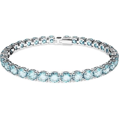 SWAROVSKI PULSERA TENNIS MATRIX RODIO SMALL | AZUL - 1