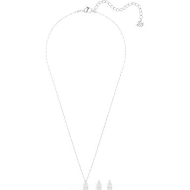 SWAROVSKI SET COLLAR Y ARETES GOTA STILLA ATTRACT RODIO | TRANSPARENTE - 2