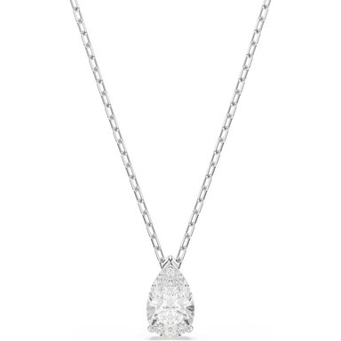 SWAROVSKI SET COLLAR Y ARETES GOTA STILLA ATTRACT RODIO | TRANSPARENTE - 3