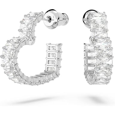 SWAROVSKI ARETES HOOP CORAZON MATRIX RODIO | RODIO - 1
