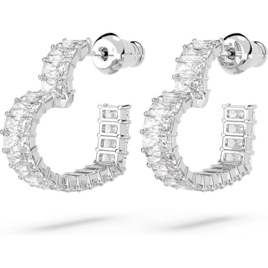 SWAROVSKI ARETES HOOP CORAZON MATRIX RODIO | RODIO - 3