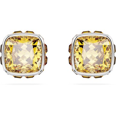 SWAROVSKI ARETES STUD CUADRADO BIRTHSTONE NOVIEMBRE RODIO | DORADO - 1