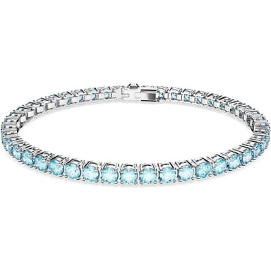 SWAROVSKI PULSERA TENNIS MATRIX RODIO EXTRA LARGE | AZUL - 1