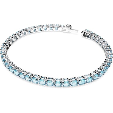 SWAROVSKI PULSERA TENNIS MATRIX RODIO EXTRA LARGE | AZUL - 2