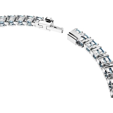 SWAROVSKI PULSERA TENNIS MATRIX RODIO EXTRA LARGE | AZUL - 3