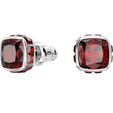 SWAROVSKI ARETES STUD CUADRADO BIRTHSTONE ENERO | ROJO OSCURO - 2